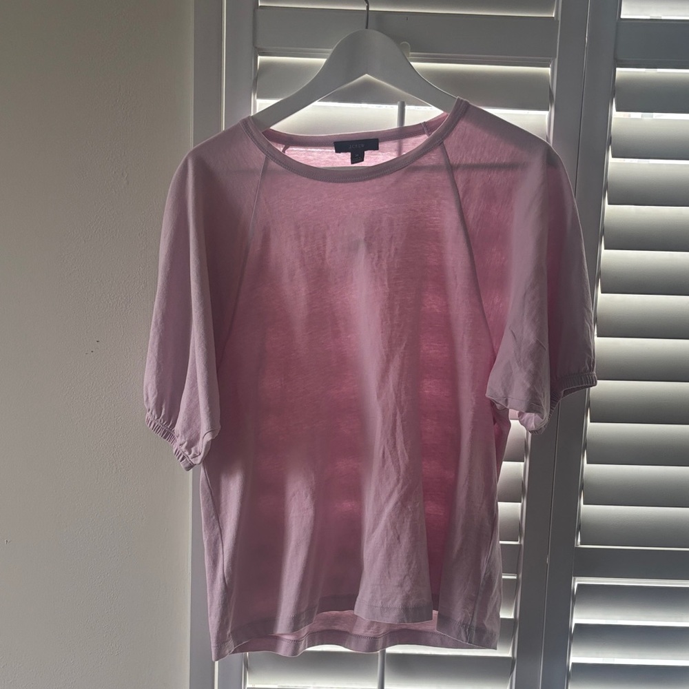J Crew cotton T with fun sleeves!! Size M